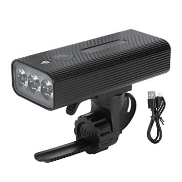 Imagem de mumisuto Luz de bicicleta recarregável USB, luz de bicicleta de 3 LEDs com lanterna traseira carregamento USB IPX5 acessórios de lâmpada de guidão à prova d'água
