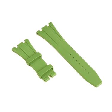 Imagem de TONECY Kit de modificação Pulseira de caixa de metal para Apple Watch Bands Series 8 Series 7 45mm Correa iWatch Band 44mm Borracha Pulseira Fecho de Pulseira (Cor: Alça Verde)