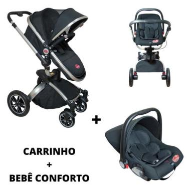 Imagem de Carrinho De Bebê Multifuncional + Bebê Conforto Dardara Giro