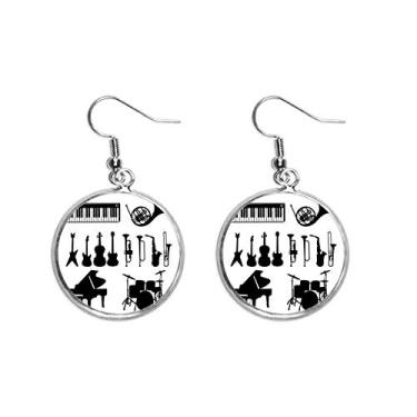 Imagem de Brinco feminino com pingente de prata para ouvir música clássica da Sax