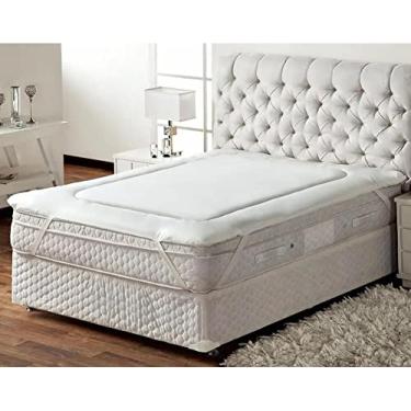 Imagem de Protetor Colchão Queen Pillow Top Toque Aveludado 160x200cm