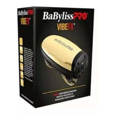 Imagem de Massageador Babyliss Gold Dourado Eletrico Sem Fio Vibefx Bivolt Com N