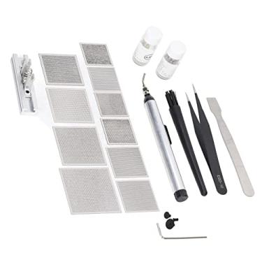 Imagem de Estação de Retrabalho de Reballing, Conjunto de Suporte de Estação de Reballing, Modelo de Reballing, Ferramentas de Ventosa de Malha para Reparo Eletrônico