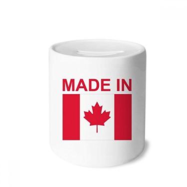 Imagem de DIYthinker Caixa de cerâmica feita no Canadá, com caixa de moedas para presente de cofrinho