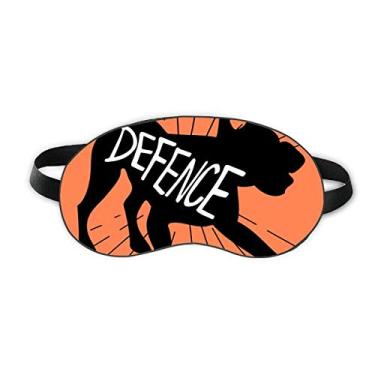 Imagem de Black Donkey Animal Outline Protetor de olhos de sono natural macio para a noite