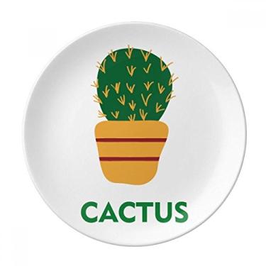 Imagem de Prato de suculentas de plantas em vaso verde de cacto decorativo de porcelana Salver louças de jantar