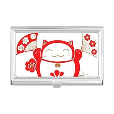 Imagem de Lucky Fortune Porta-cartões de visita com flor de gato Japão