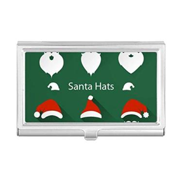 Imagem de Porta-cartões de visita Merry Christmas Papai Noel Retrato