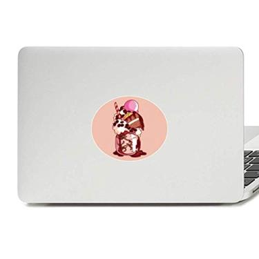 Imagem de Adesivo para notebook com emblema de vinil e chocolate e sorvete de biscoito de bolo