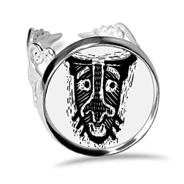 Imagem de DIYthinker Anel de noivado de casamento com motivo de sacrifício indiano frio