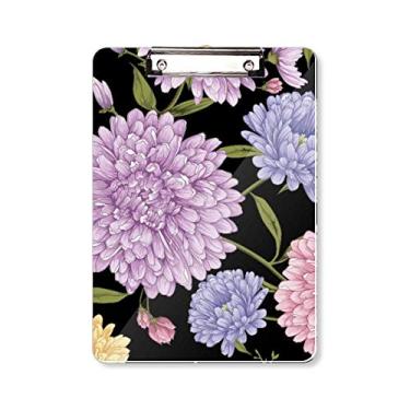 Imagem de Placa de apoio para mesa de prancheta de flor de planta de desenho de lótus A4