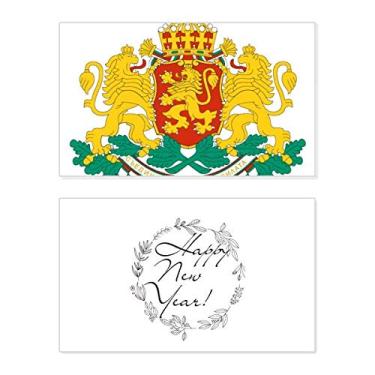 Imagem de Cartão de felicitações do festival de ano novo com emblema nacional Sofia Bulgaria