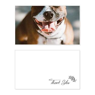 Imagem de Bulldog Animal com imagem assustadora de animais de estimação Cartão de agradecimento de aniversário