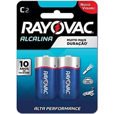 Imagem de Caixa com 12 Cartelas Pilha C Media Alcalina c/ 2un - Rayovac (Total de 24 pilhas C)