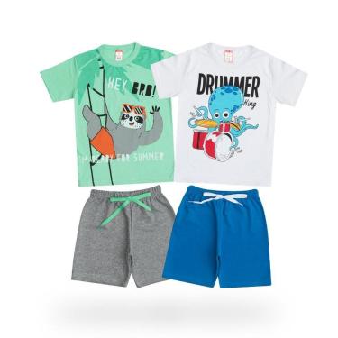 Imagem de Kit 2 Conjunto Infantil Menino Roupas Masculino 1/2/3/4/6/8 Anos-Masculino
