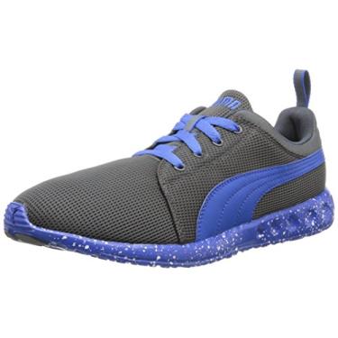 Imagem de PUMA Tênis masculino Carson Runner Speckle com cadarço, Turbulência/azul forte, 8.5