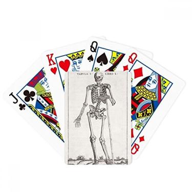 Imagem de DIYthinker Decoração esqueleto humano corpo padrão pôquer baralho jogo mesa presente
