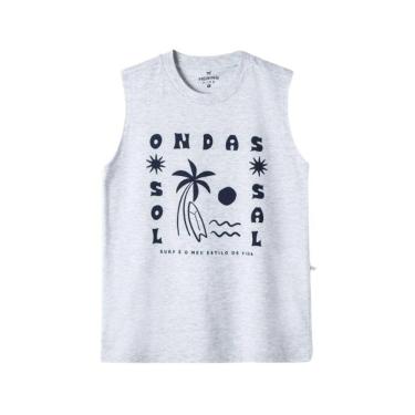 Imagem de Camiseta Regata Infantil Menino Malha Algodão Estampa Hering