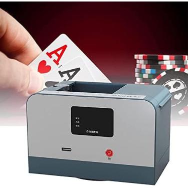 Imagem de Máquina Inteligente De Negociante De Cartas, Máquina De Pôquer Robô De Negociante De Cartas Totalmente Automática Com Rotação De 360 ​​°, Máximo De 2 Baralhos, Embaralhador De Cartas De Jogo Para