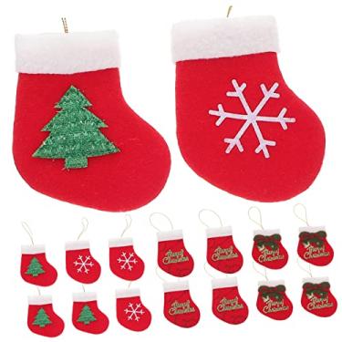 Imagem de NOLITOY 16 Peças Enfeites De Meia De Natal Meias De Feriado Saco De Doces De Natal Decoração De Meia De Natal Meias Infantis Decoração Rústica Suprimentos De Natal Tecido Não Tecido