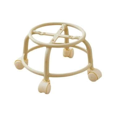 Imagem de Baoblaze Banco giratório de 360° com rodas de polia com rodinhas para crianças, adultos, multiuso, fácil de mover, banco de trabalho doméstico para escritório, apenas estrutura inferior