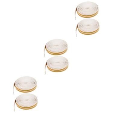 Imagem de OSALADI 6 Peças Tira De Vedação De Silicone Tira De Vedação De Janela Fita De Vedação De Tempo Para Janelas Fita Selante Rolha De Janela Rolha De Borracha De Etileno Propileno Branco