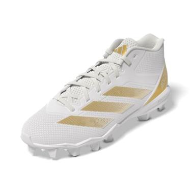 Imagem de adidas Tênis masculino Adizero Impact.2 Molded American Football, Branco/dourado metálico/branco, 43