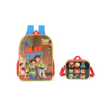 Imagem de Kit Conjunto Escolar Toy Story Mochila Costas + Lancheira