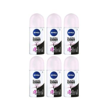 Imagem de Desodorante Roll-On Nivea 50Ml Fem Invisible Clear - Kit C/6