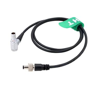 Imagem de Ângulo reto 0B 2 pinos para bloqueio DC cabo de alimentação de 2,5 mm para câmera Alexa DSMC2 para monitor Atomos Ninja V 80 cm