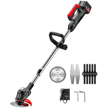 Imagem de Cortador de grama elétrico sem fio mãos pequenas Bateria de lítio de alta potência 21V 15000mAh com ajuste retrátil Ferramenta elétrica de remoção de ervas daninhas Bateria de 1 A - bateria de 1 A (