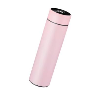 Imagem de Garrafa Térmica Café Suco Água Com Sensor De Temperatura Em Led (Rosa)