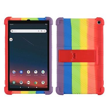 Imagem de QYiiD Capa para Walmart Onn 8 polegadas Gen 3 2022 Modelo: 100071483, capa protetora de silicone leve para crianças macia contra choque para Onn 8 polegadas Gen 3 2022, arco-íris