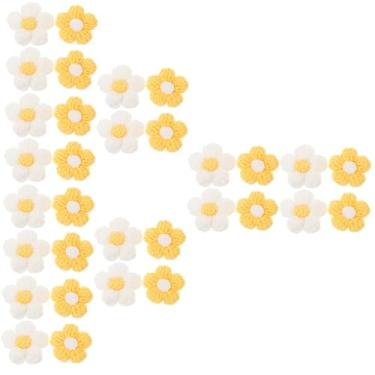 Imagem de SHINEOFI 32 Peças acessórios para joias Broche de roupas apliques de flores de crochê grampo agulha de crochê decorações de flores faça você mesmo bolsa linda broche tecer plantar chapéu