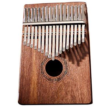 Imagem de Piano de polegar de bolso Kalimba 17 teclas tom C, instrumento de dedo teclado de percussão de dedo com piano de martelo de afinação, (18 cm x 13 cm) Hutaomu
