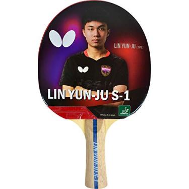 Imagem de Butterfly Raquete de tênis de mesa Shakehand Lin Yun-Ju 1 – Controle máximo para jogadores iniciantes – Série Lin Yun-Ju – Recomendado para jogadores de nível iniciante