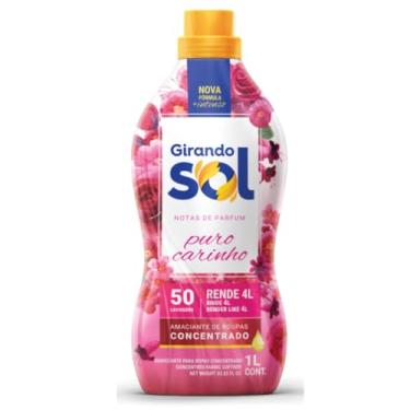 Imagem de Girando Sol Amaciante Concentrado Coco E Baunilha 1L Amaciante De Roupas Concentrado Branco Nutre E Protege Cada Fibra Rende 50 Lavagens (Puro Carinho)