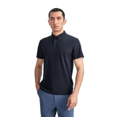 Imagem de KAILAS Camisa polo masculina de manga curta com proteção solar FPS 50+ UV em ajuste clássico, Preto, M