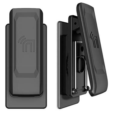 Imagem de Clipe de cinto universal para celular, [2 unidades] Acessório Nakedcellphone para telefone flip, smartphone, iPhone, iPod Touch/Nano, controle remoto da Apple TV, clique de garagem, etc. (rotação de