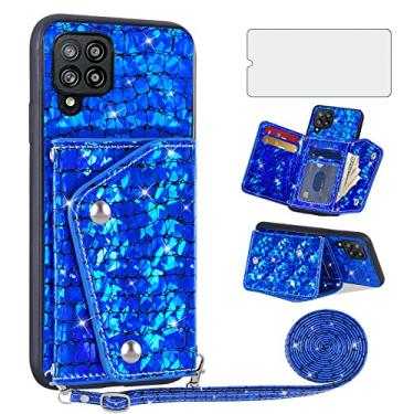 Imagem de Asuwish Capa de telefone para Samsung Galaxy A42 5G capa carteira com protetor de tela de vidro temperado e suporte para cartão acessórios de celular de couro brilhante A 42 G5 42A S42 4G 2021