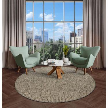 Imagem de Tapete Redondo 190cm Boucle Plus Tapetes São Carlos Granito