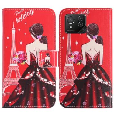 Imagem de TienJueShi Dream Girl Fashion Stand TPU Silicone Book Stand Flip PU Leather Protector Phone Case para Asus ROG Phone 8 17.2 cm Cover Etui Wallet
