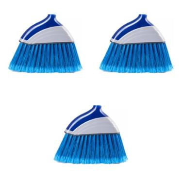 Imagem de 3 Vassouras Cantoneira Nylon Plumado Varre Cantos Reforçada Sem Cabo Limpeza Precisa Eficiente, Cerdas Duráveis para Alcance em Cantos e Bordas, para Casa, Escritórios e Ambientes Comerciais Multiuso