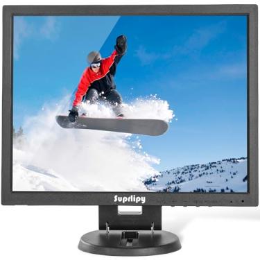 Imagem de Suprlipy 14 polegadas TFT LCD Monitor CCTV de segurança 1024x768 Tela colorida com resolução 4:3 HDMI VGA BNC Entrada AV com controle remoto Alto-falantes integrados para câmera de vigilância DVR PC