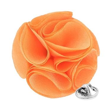 Imagem de Vittorio Vico Broche de lapela formal de flor rosa para homens - broche de rosa, flor de rosa para homens, 2.5" (6.36CM), Poliéster, Não aplicável