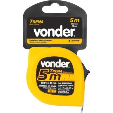 Imagem de Trena de Aço 5m x 19mm com Trava VONDER