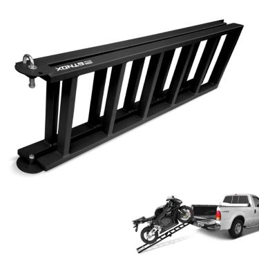 Imagem de Rampa Para Moto Pick Up Universal Aço Carbono 350 kg Preto Gtnox
