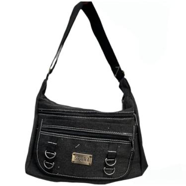 Imagem de Bolsa transversal Carteiro Bolsa ombro Tiracolo Lona Multi bolsos Homem Mulher