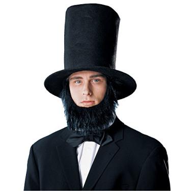Imagem de Costume Culture Chapéu masculino Abraham Lincoln com barba, Preto, Standard