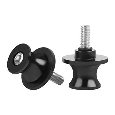 Imagem de CHIFUN 2 peças 10 mm M10 X1,5/1,25 bobinas de braço oscilante de motocicleta deslizantes CNC alumínio bobinas parafuso de suporte compatível com VULCAN S 650 900 Ninja 250 300 ZX-10R ZX-6R (preto)
